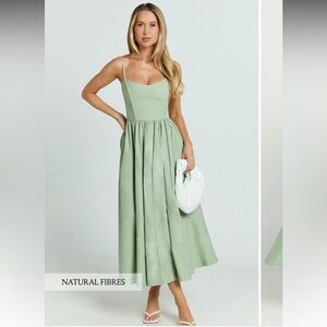white midi satin dress Gastari Midi Dress in Satin Jacquard White